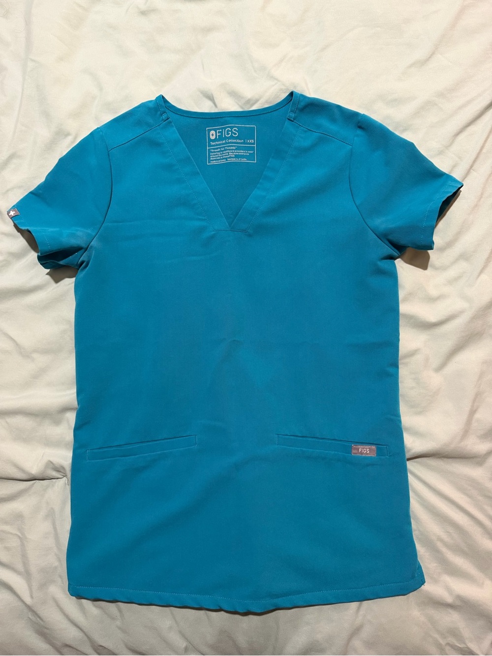 Figs Scrub Top Teal XXS